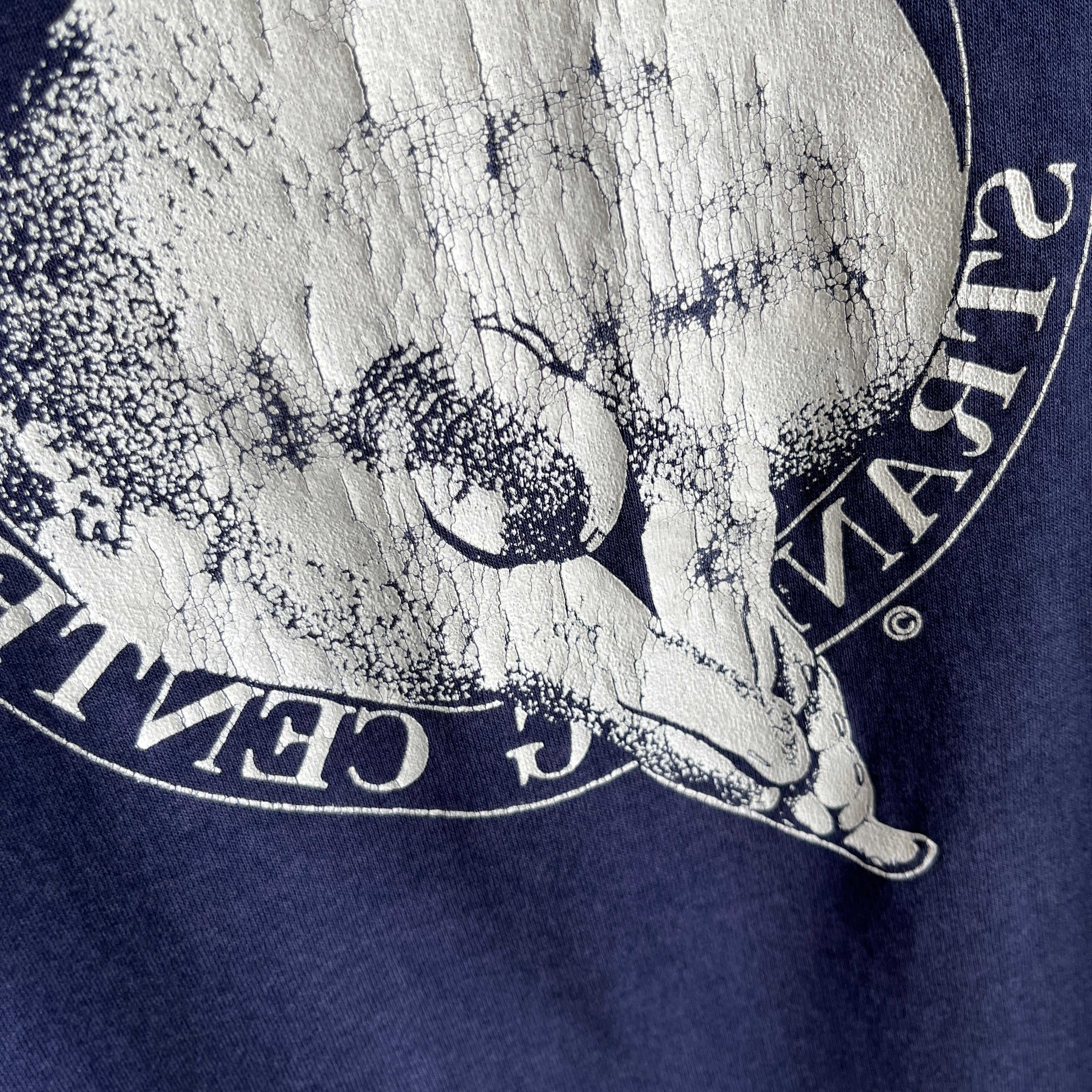 1980s Marine Mammal Stranding Center - THE SEAL BUTT ON THE BACK - Brigantine, NJ T-Shirt