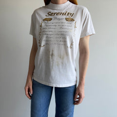 1980/90s Serenity Prayer Super Stained and Thin T-Shirt - !!!!!