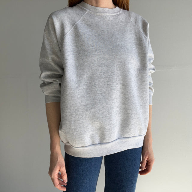 1980s Lighter Blank Gray Sweatshirt