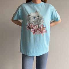 1980s Stained Cat Icon T-Shirt