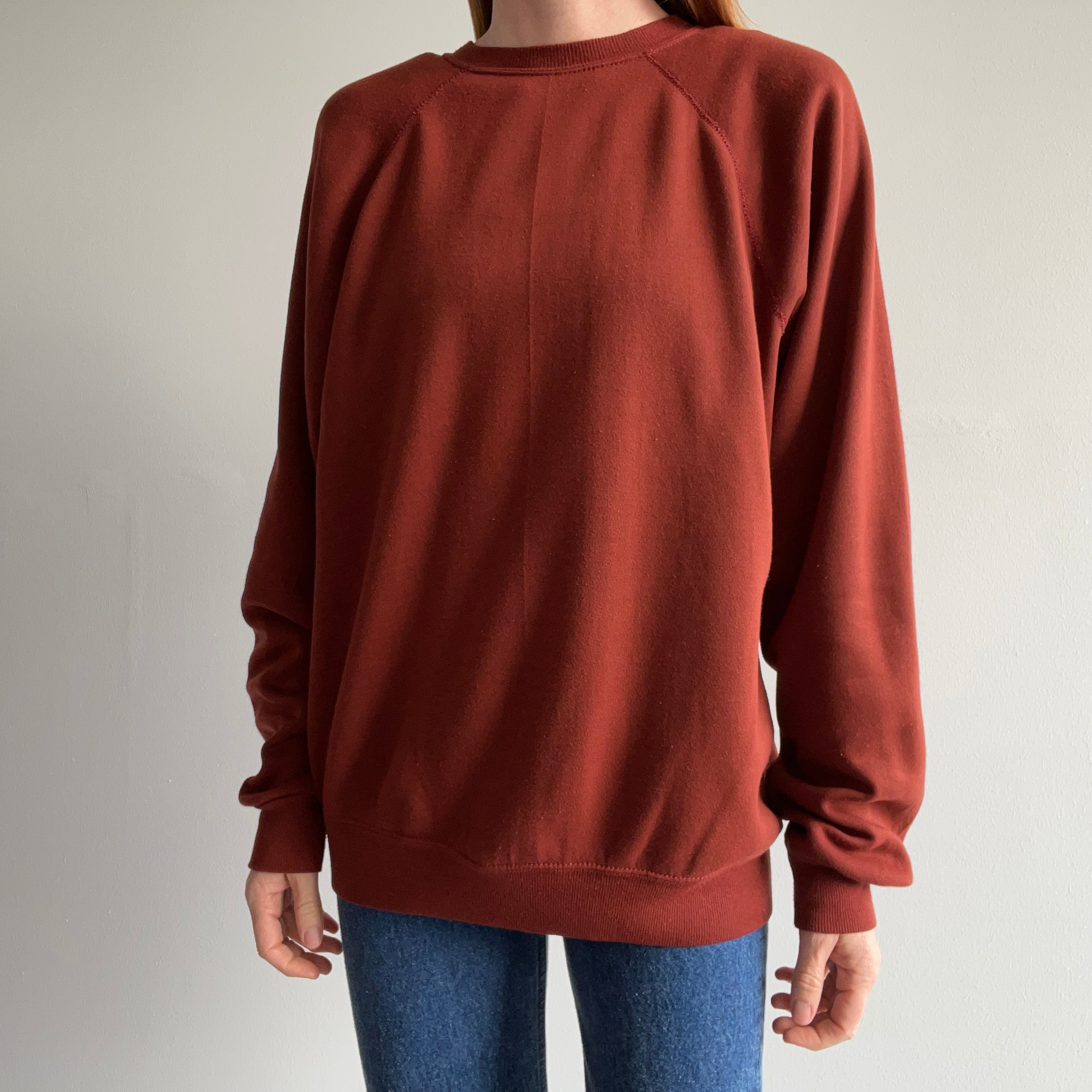 1970s Soft and Cozy Rusty Chocolate Raglan