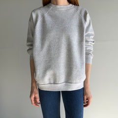 1980s Lighter Blank Gray Sweatshirt