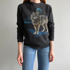 1987 Cut Neck Wolf Sweatshirt - WOW