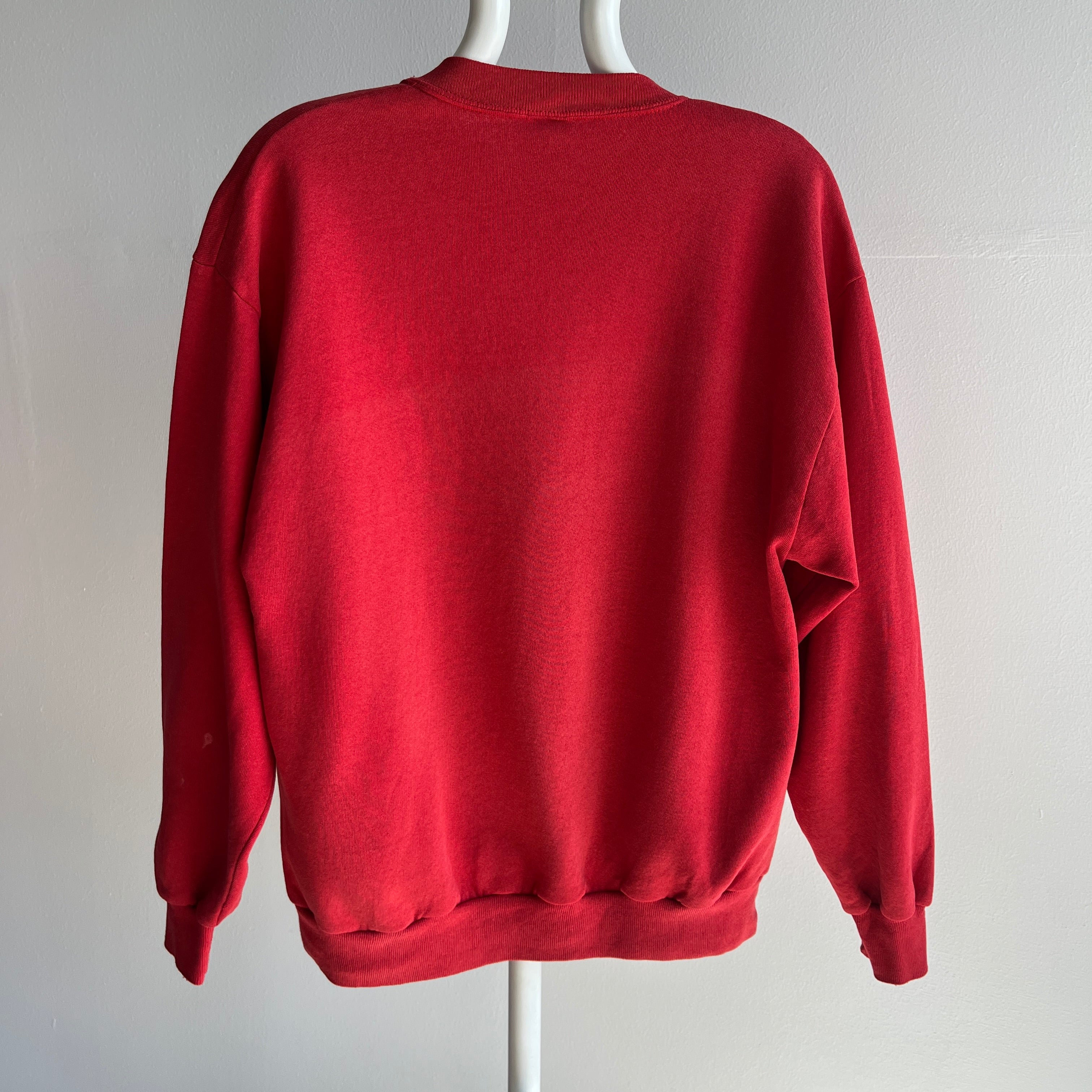 1980/90s Faded Blank Red Sweatshirt