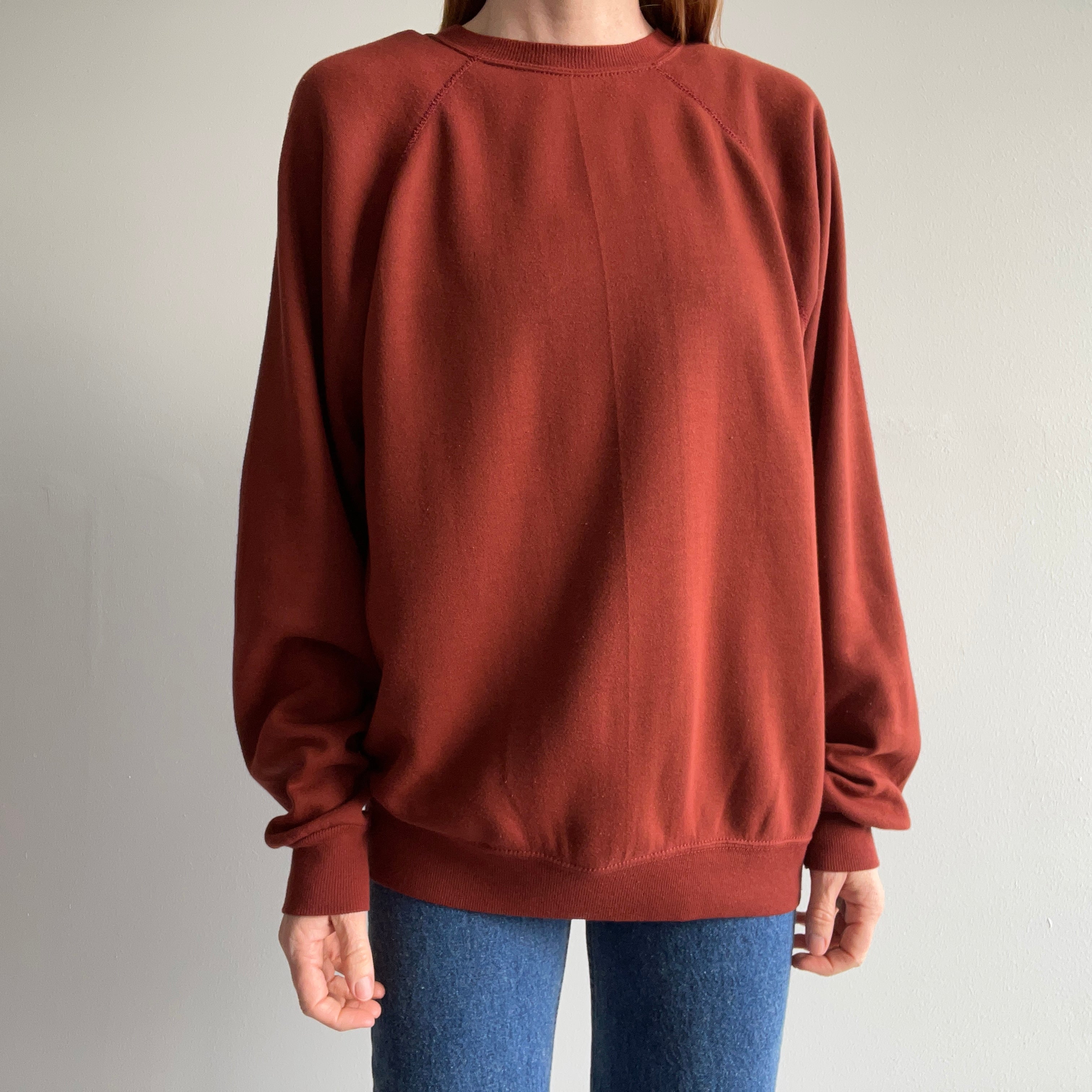 1970s Soft and Cozy Rusty Chocolate Raglan