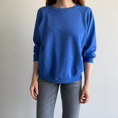 1980s Above Average Blue Jay Blue Raglan Sweatshirt