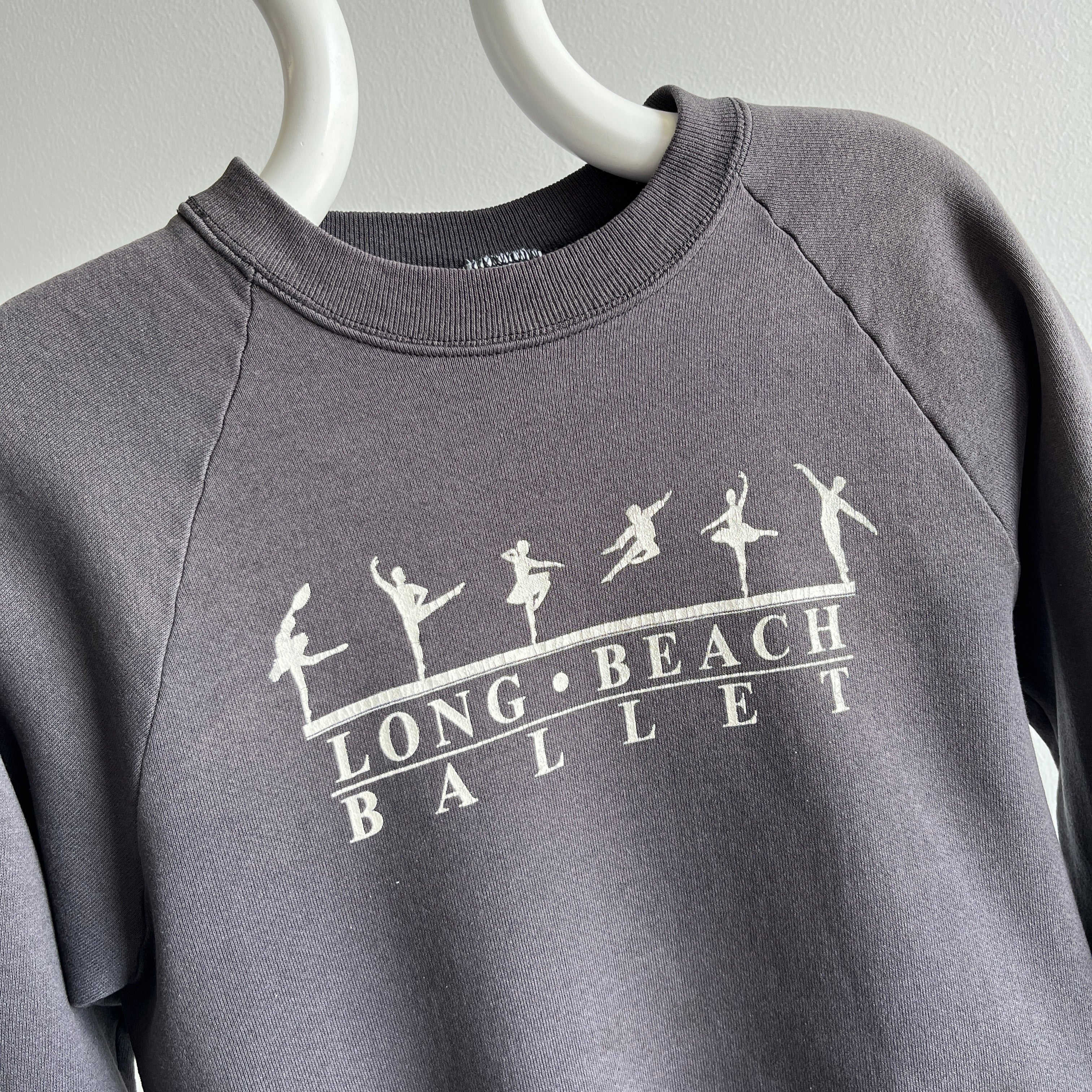 1980s Long Beach Ballet Epically Sun Faded Black to Gray FOTL Sweatshirt