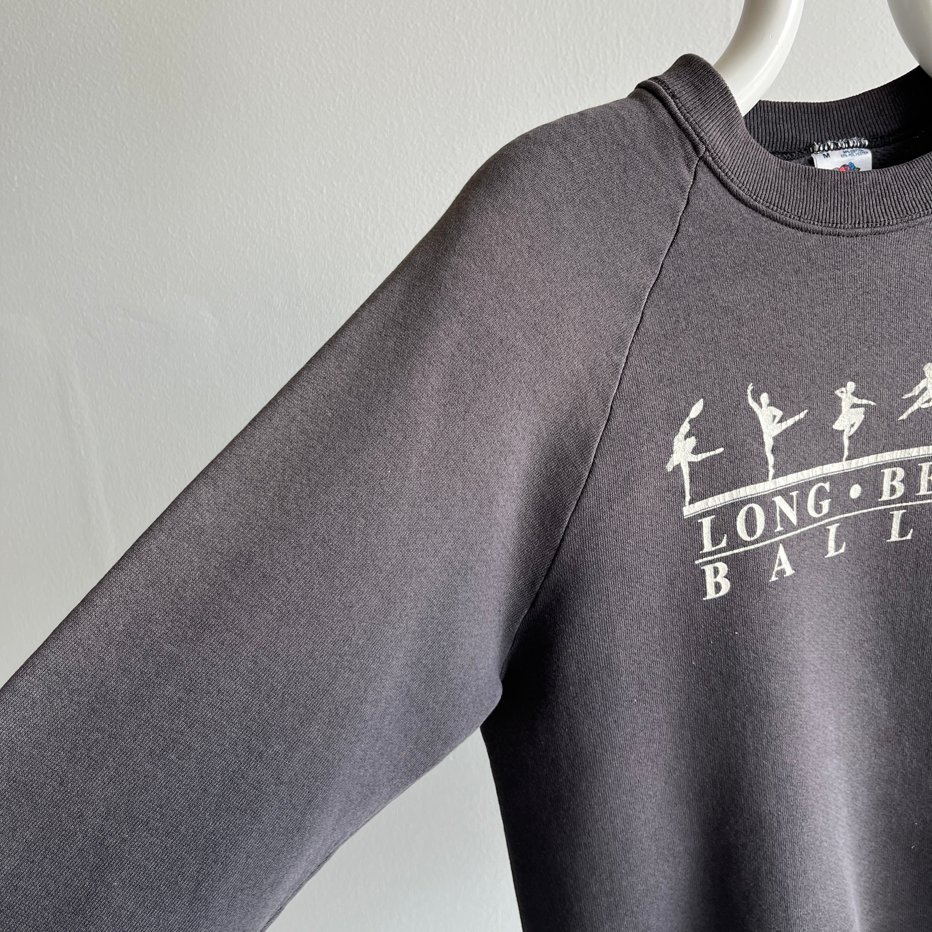 1980s Long Beach Ballet Epically Sun Faded Black to Gray FOTL Sweatshirt