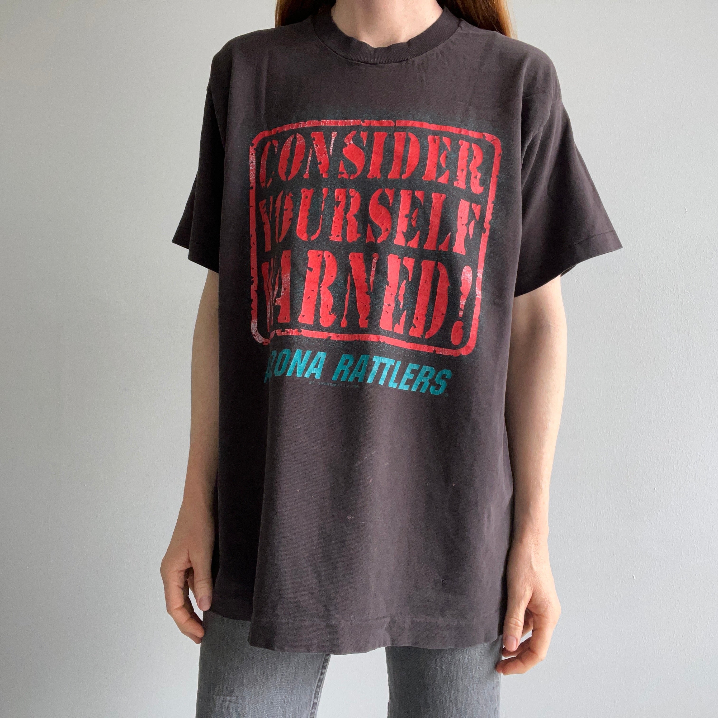 1980s Consider Yourself Warned Arizona Rattlers T-Shirt