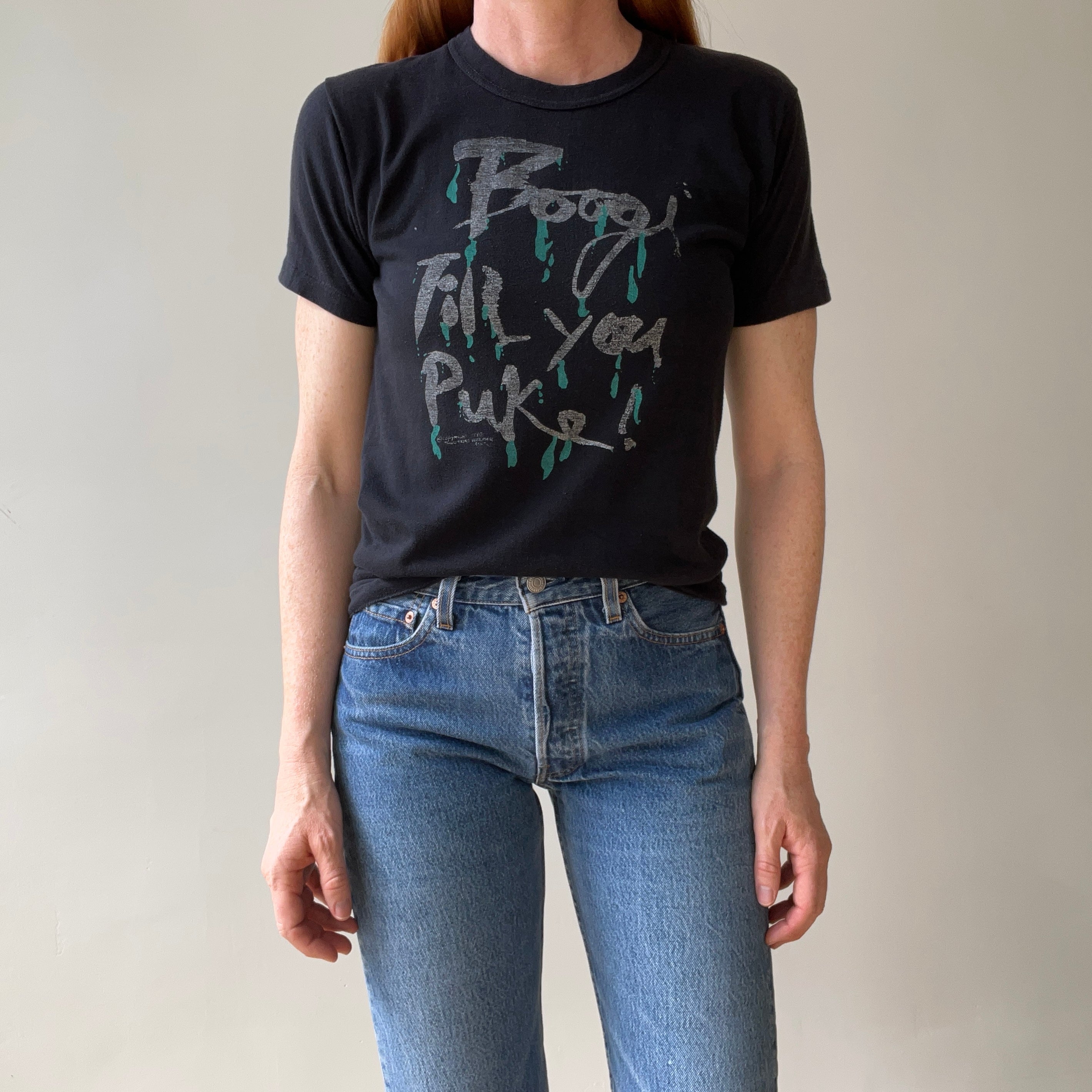 1990 Boogi Till You Puke T Shirt