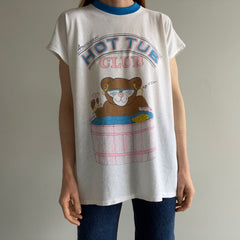 1980s American Hot Tub Club Teddy Bear Extra Long T-shirt