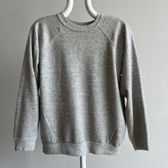 1980s Aged Blank Gray Raglan Sweatshirt by Chalk Line