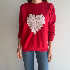 1980s DIY Cut Out Heart Sweatshirt