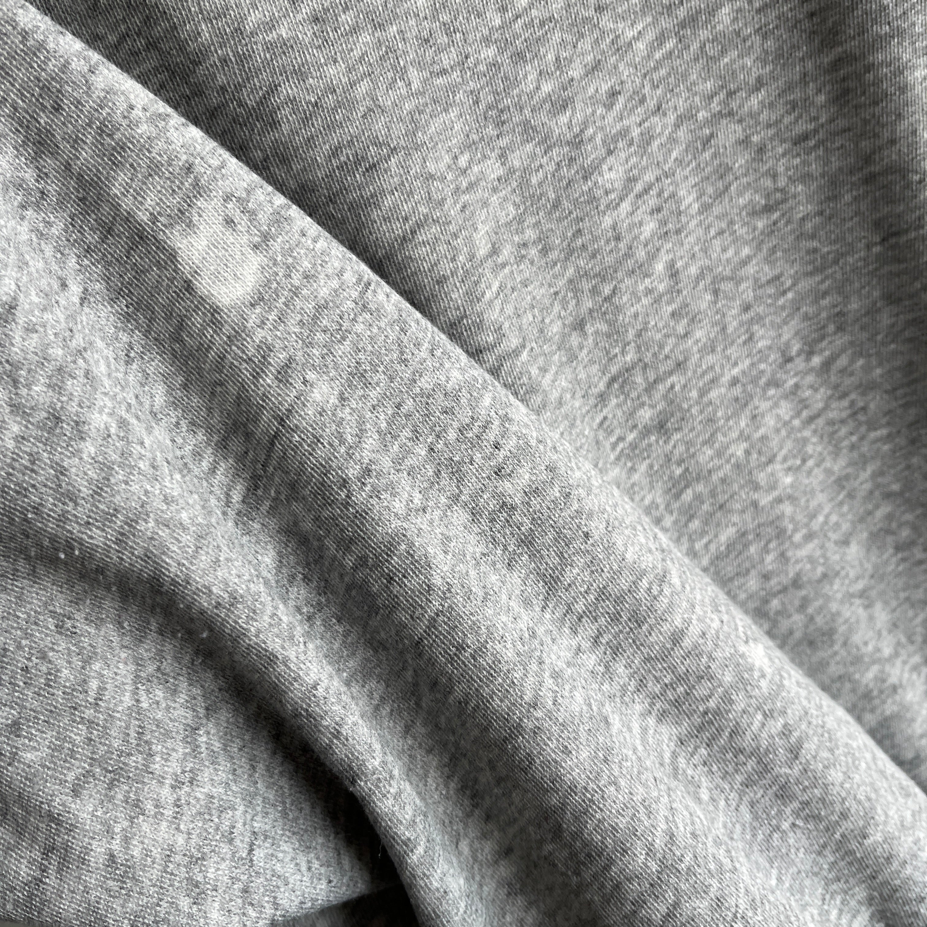 1980s Blank Gray Sweatshirt with Bleach Staining - Swooooon
