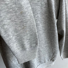 1980s Aged Blank Gray Raglan Sweatshirt by Chalk Line