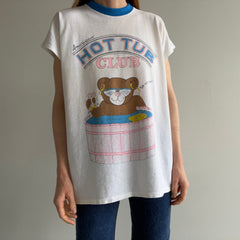 1980s American Hot Tub Club Teddy Bear Extra Long T-shirt