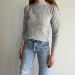 1980s XS Blank Gray Raglan Sweatshirt