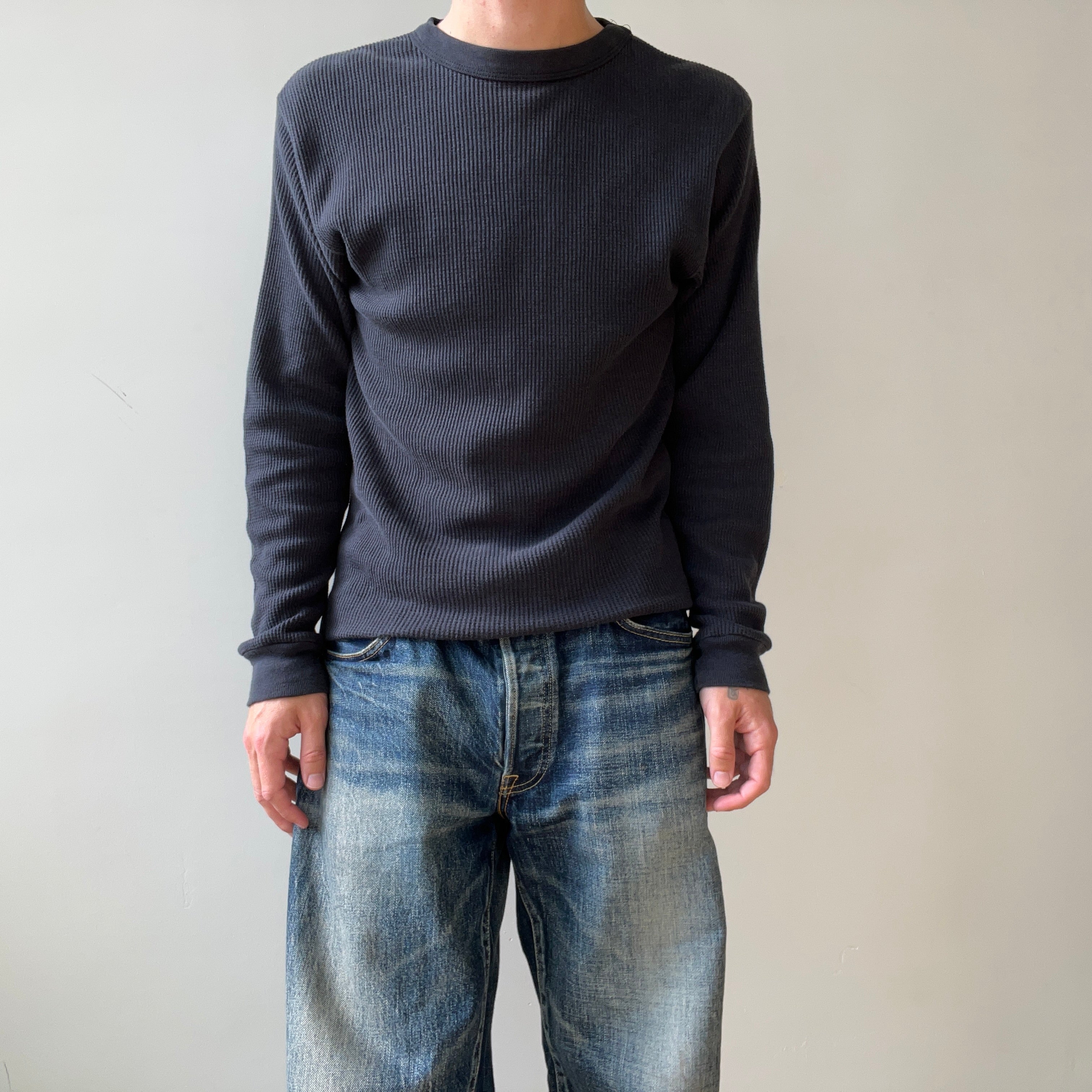 1980s Faded Black Thermal Shirt