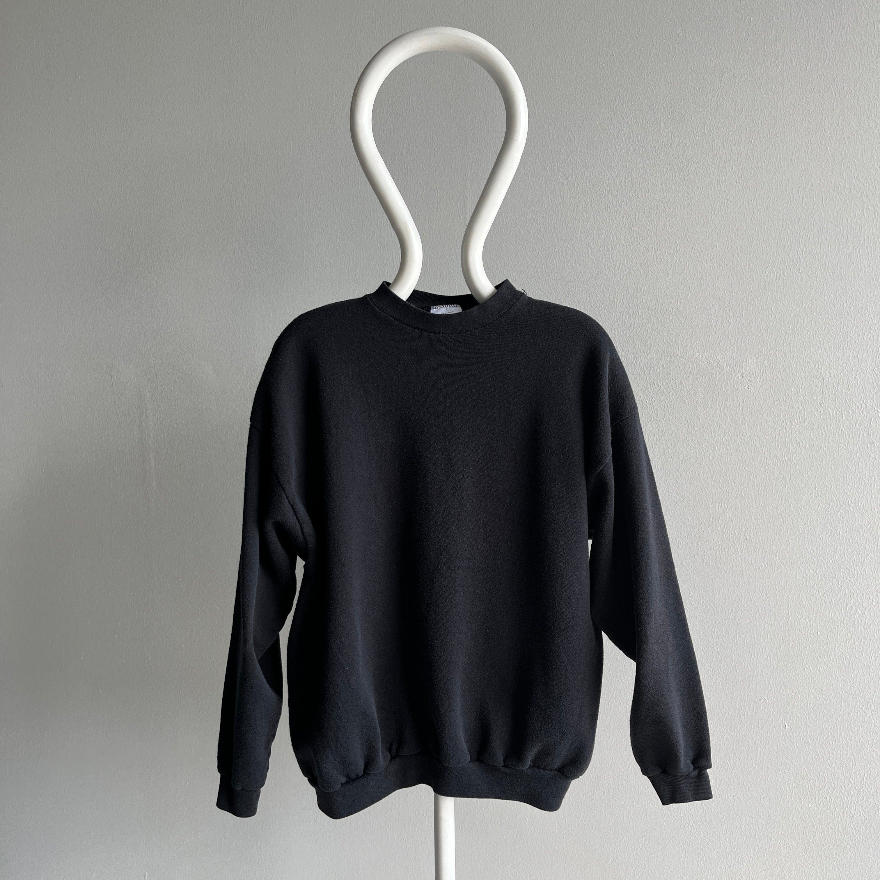 1990s Blank Black Tultex Sweatshirt