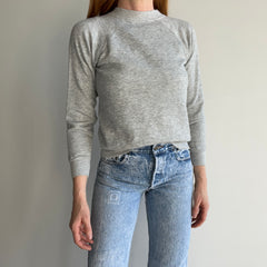 1980s XS Blank Gray Raglan Sweatshirt