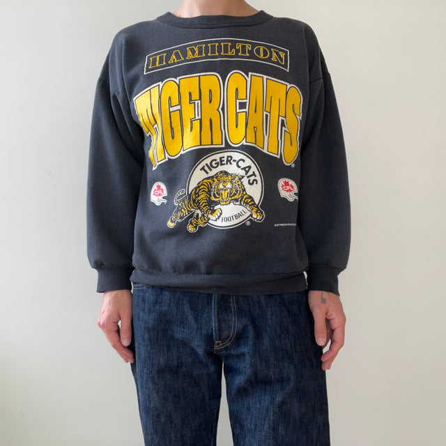 1993 Black Hamilton Tiger Cats Football Sweatshirt