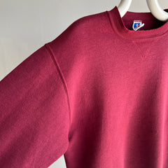 1990s Perfectly Stained Pinot Noir Colored Sweatshirt by Russell