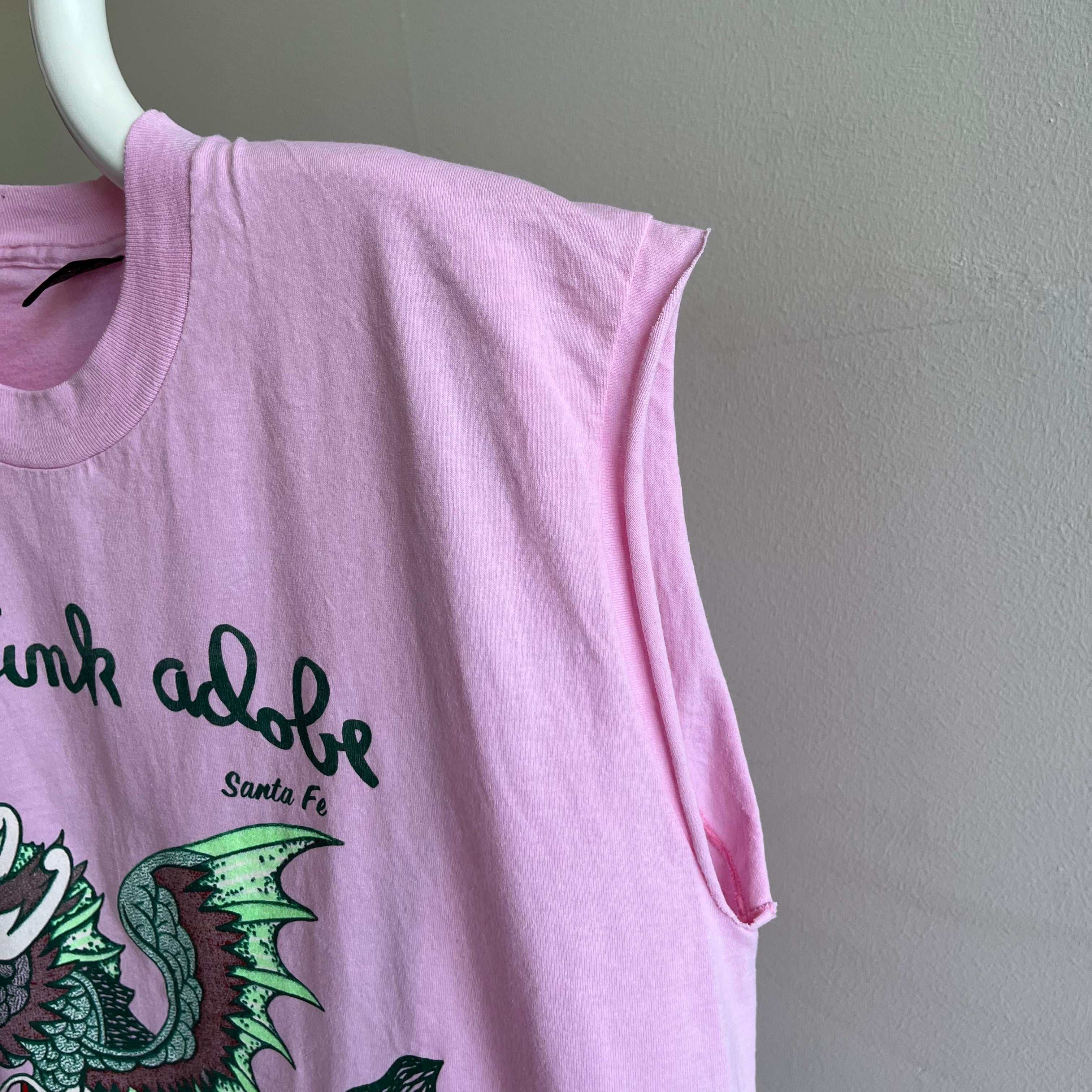 1980s The Pink Abode, Santa Fe Cut Sleeve T-Shirt