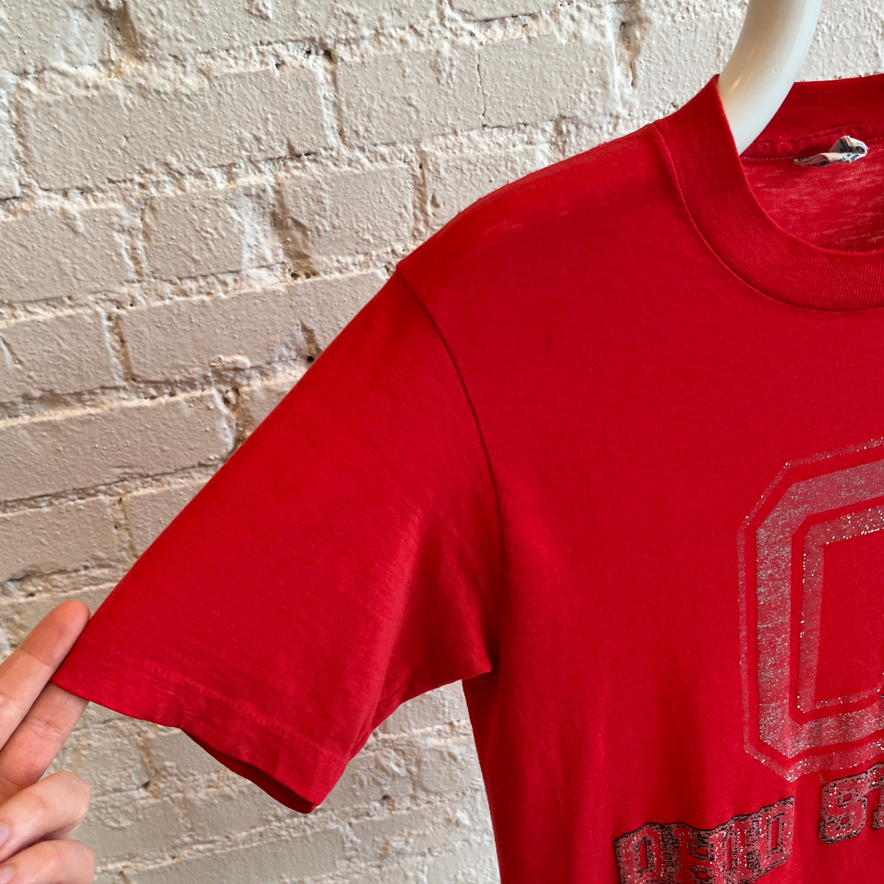 1980s Thinned Out Tattered and Torn The Ohio State Buckeye T-Shirt