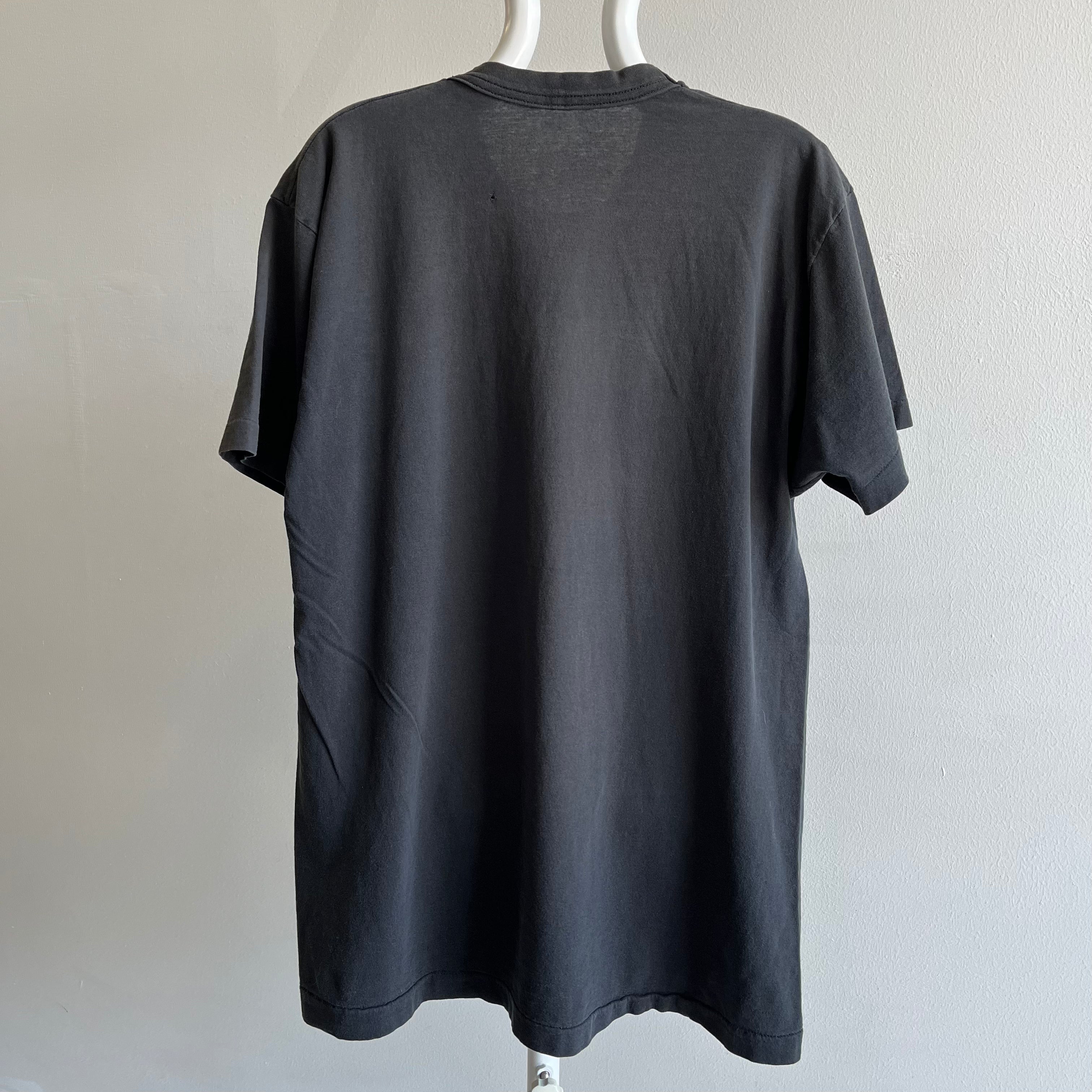 1980s FOTL Faded Black Cotton T-Shirt