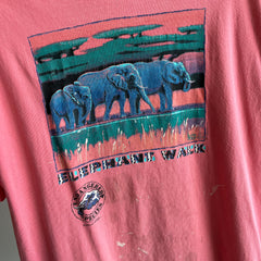 1991 Endangered Species Elephant Walk Super Stained T-Shirt