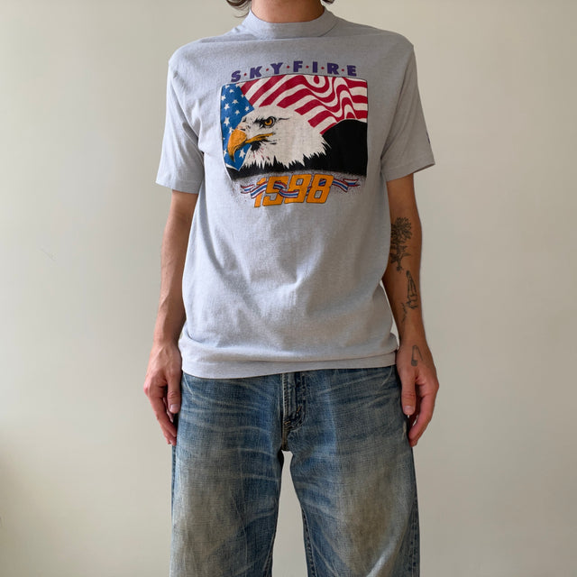1988 Light Gey Sky Fire Eagle T Shirt