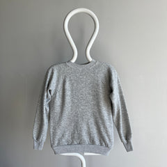 1980s XS Blank Gray Raglan Sweatshirt