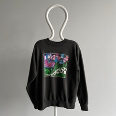 1990s Flowers and Music Notes Nicely Faded Sweatshirt