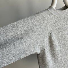 1980s XS Blank Gray Raglan Sweatshirt