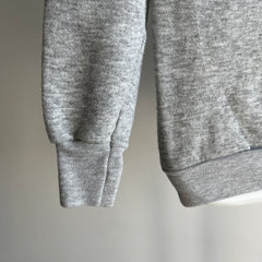 1980s XS Blank Gray Raglan Sweatshirt