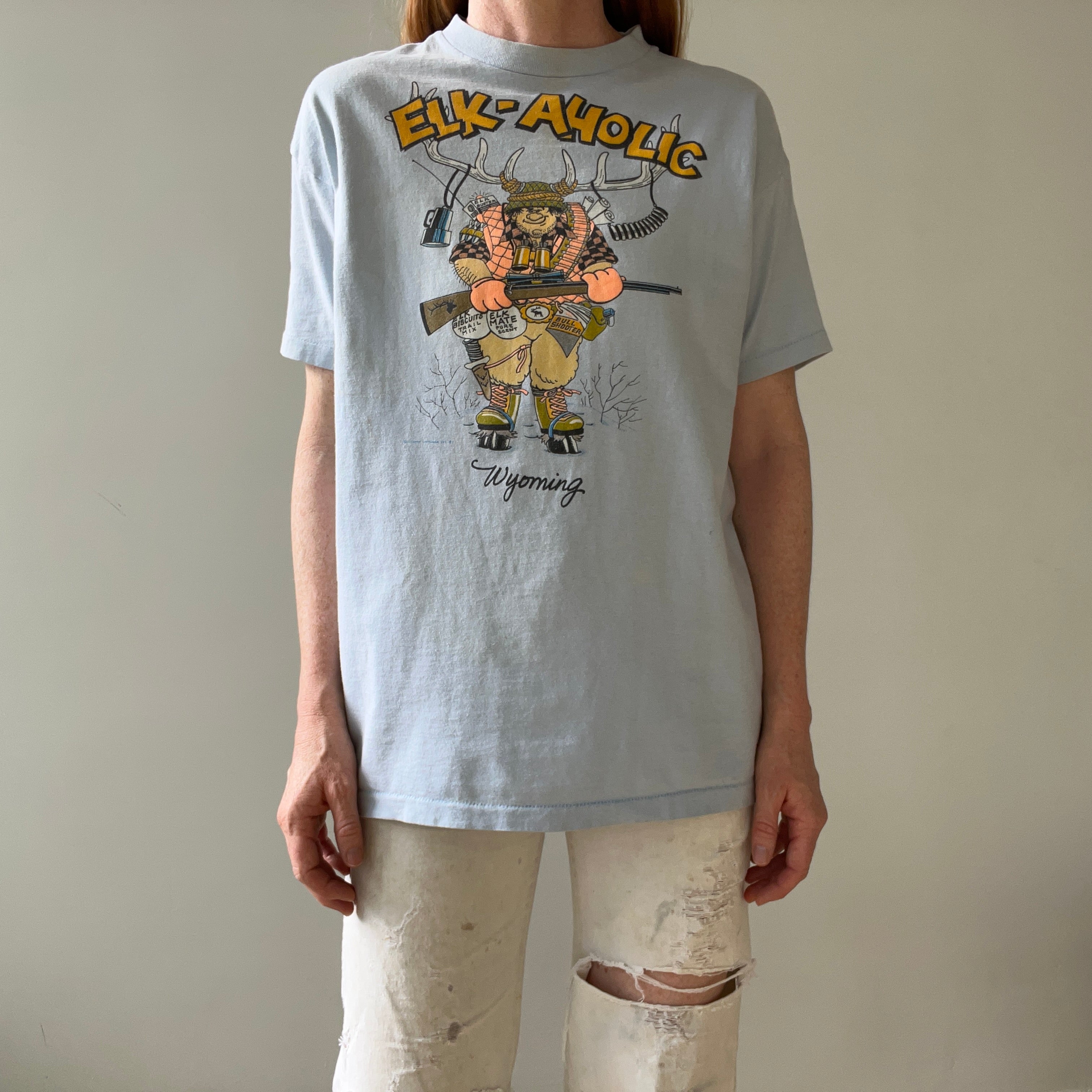 1987 Elk-Aholic T Shirt