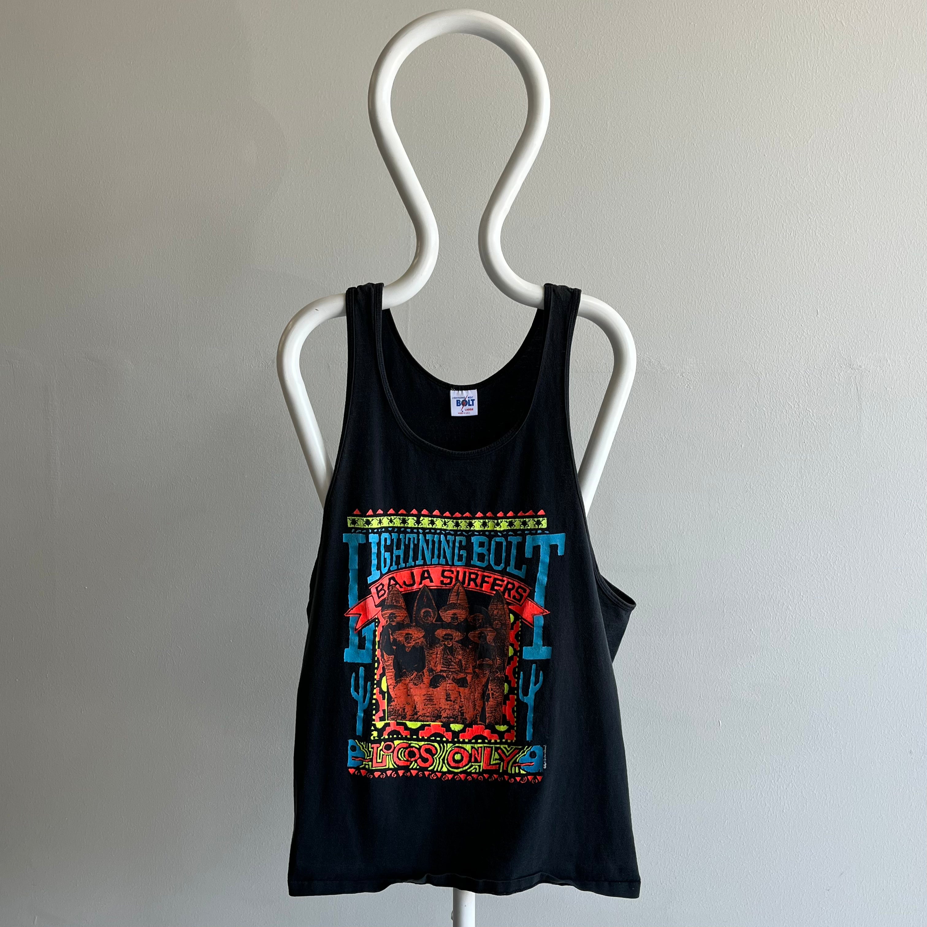 1980s Lightning Bolt Baja Surfers Tank Top