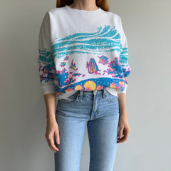 1980s Super Duper Rad Wrap Around Beach Sweatshirt