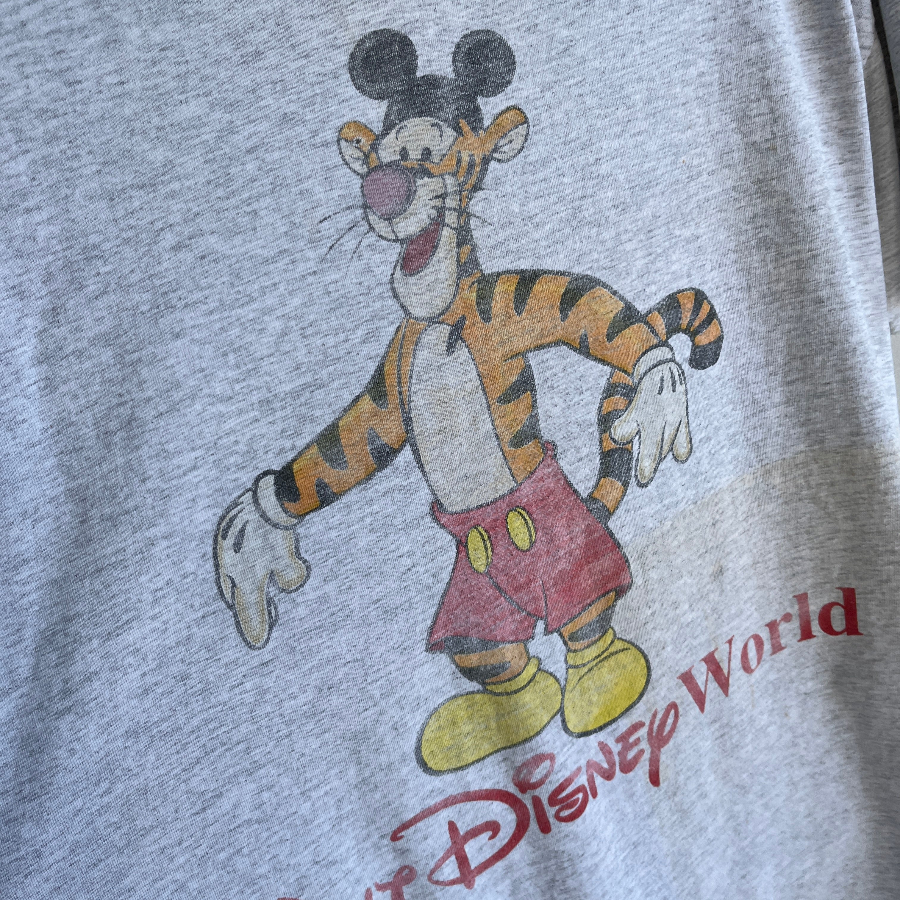 1980s Tigger Dressed Up As Mickey Faded T-Shirt
