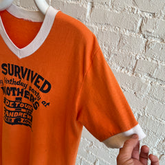 1982 I Survived My Birthday Party at Mother's Detour, Iowa Ring T-Shirt