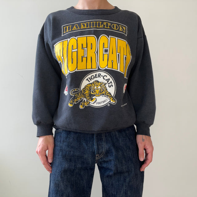 1993 Black Hamilton Tiger Cats Football Sweatshirt