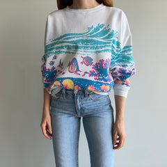 1980s Super Duper Rad Wrap Around Beach Sweatshirt