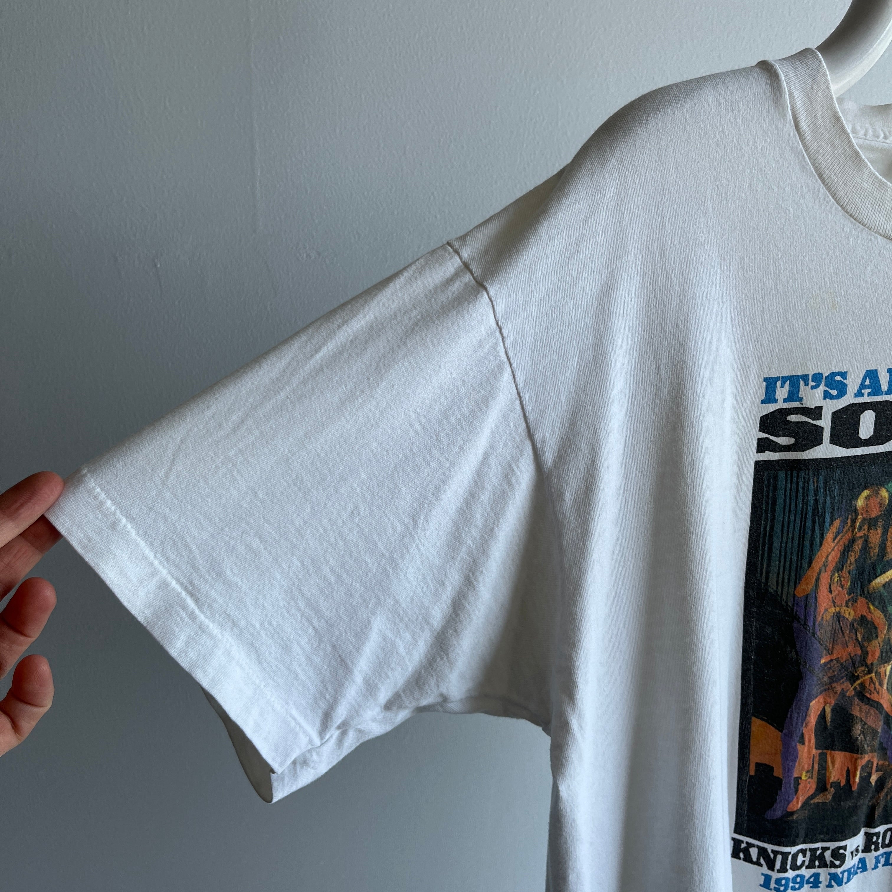 1994 Knicks vs. Rockets NBA Finals - It's All About Soul - Stained T-Shirt