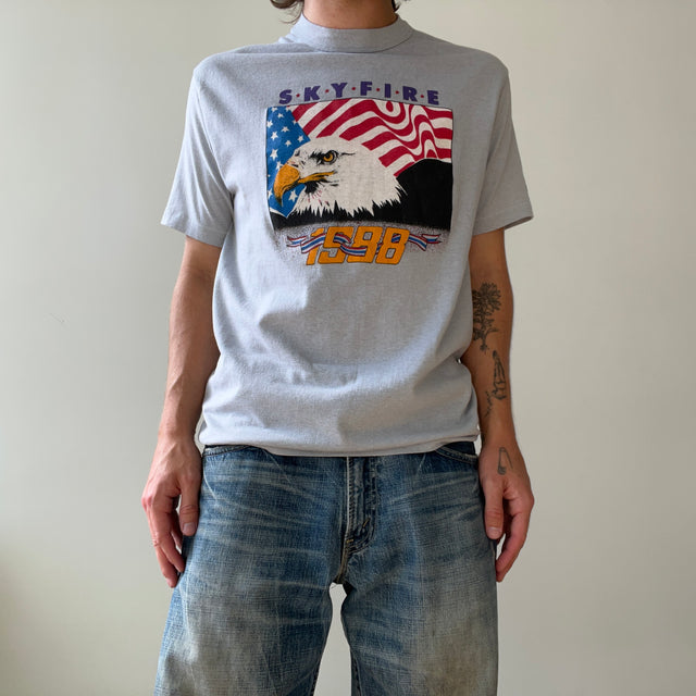 1988 Light Gey Sky Fire Eagle T Shirt