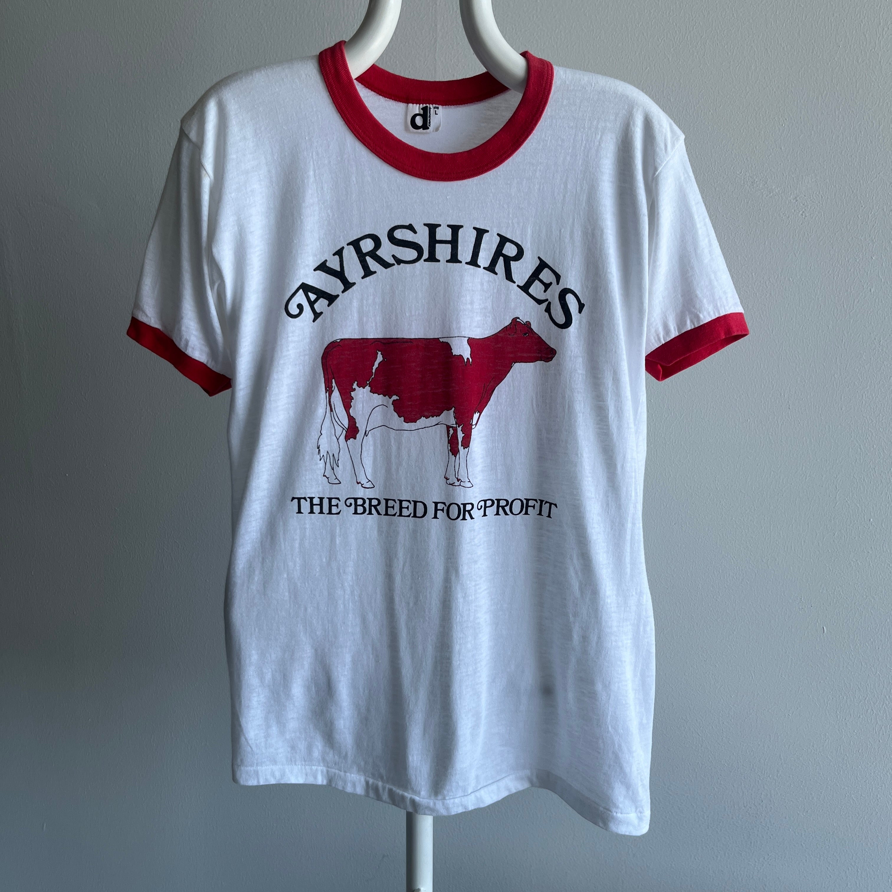 1980s Ayrshires Cow Ring T-Shirt