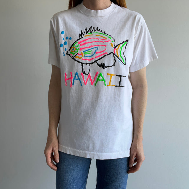 1989 Hawaii Fish Tourist T-Shirt