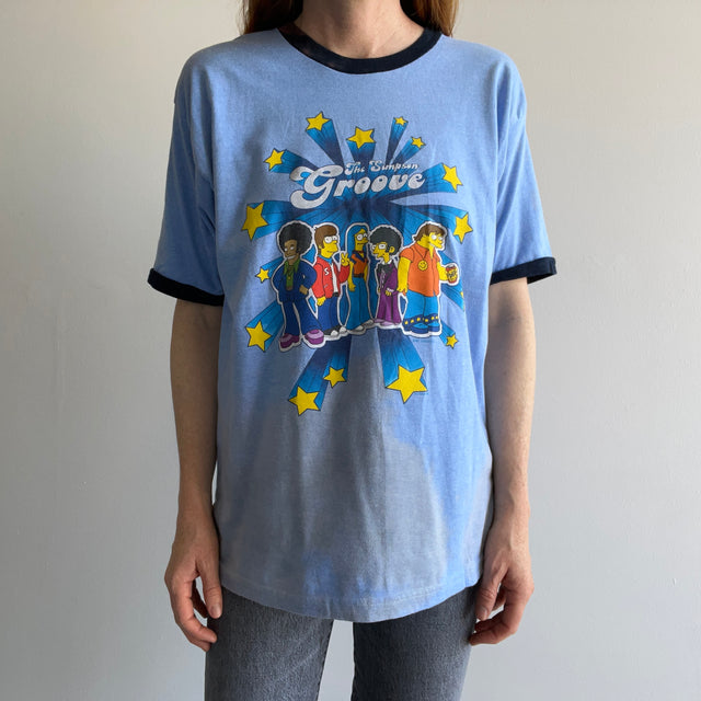 2002 The Simpson Groove Epically Bleach Stained Ring T-Shirt