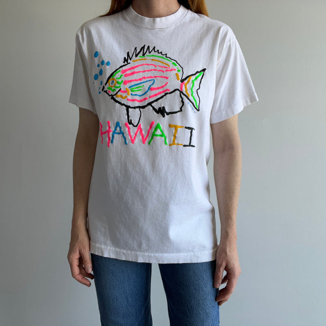 1989 Hawaii Fish Tourist T-Shirt