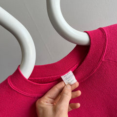 1980s Hot Pink Blank Raglan - XL