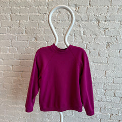 1980s Magenta Pink Blank Sweatshirt